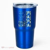Papa American Flag Proud Dad Fathers Day Gift Tumbler thumb 0