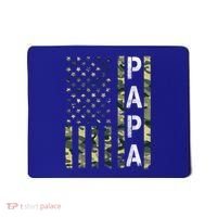 Papa American Flag Proud Dad Fathers Day Gift Mousepad thumb 0