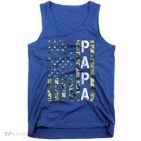 Papa American Flag Proud Dad Fathers Day Gift Tank Top thumb 0