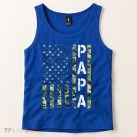 Papa American Flag Proud Dad Fathers Day Gift Tank Top thumb 2