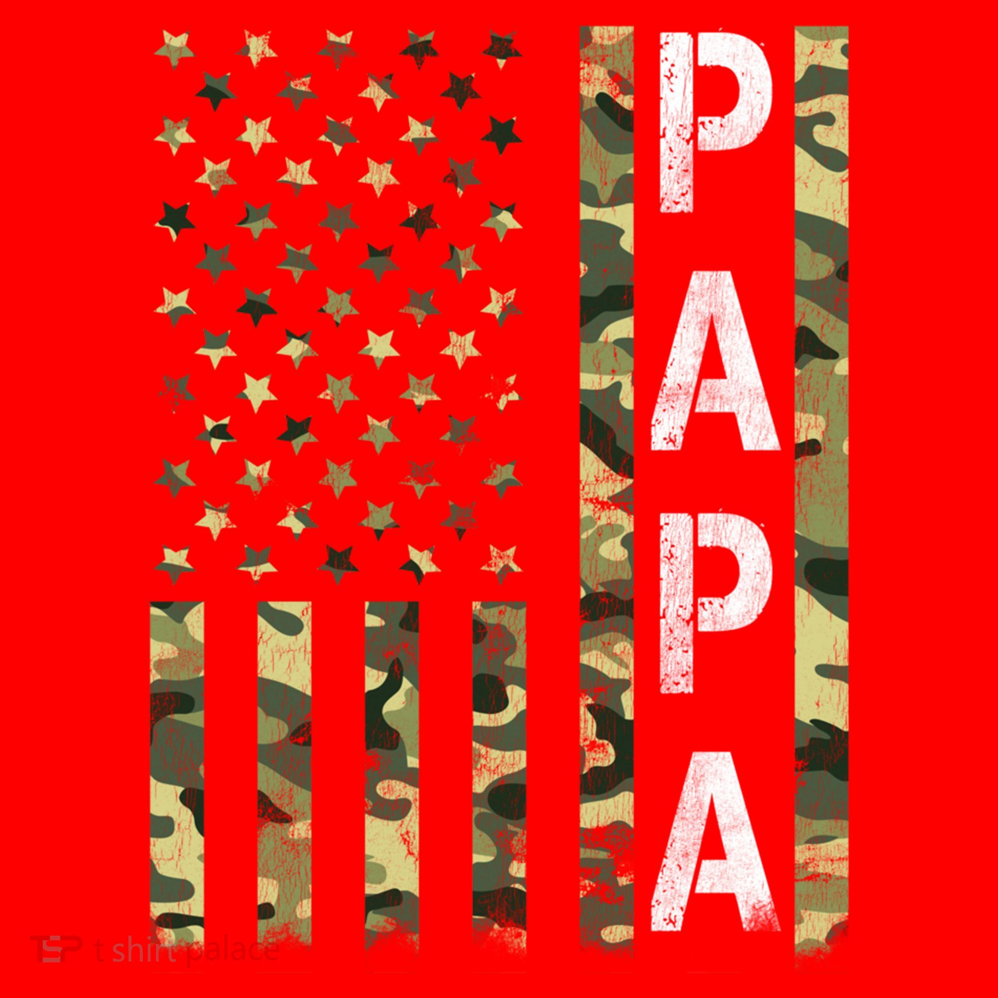 Papa American Flag Proud Dad Fathers Day Gift Santa Hat