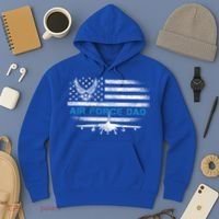 Proud Air Force Dad Cool Gift Veteran Flag Gift Great Gift Hoodie thumb 3