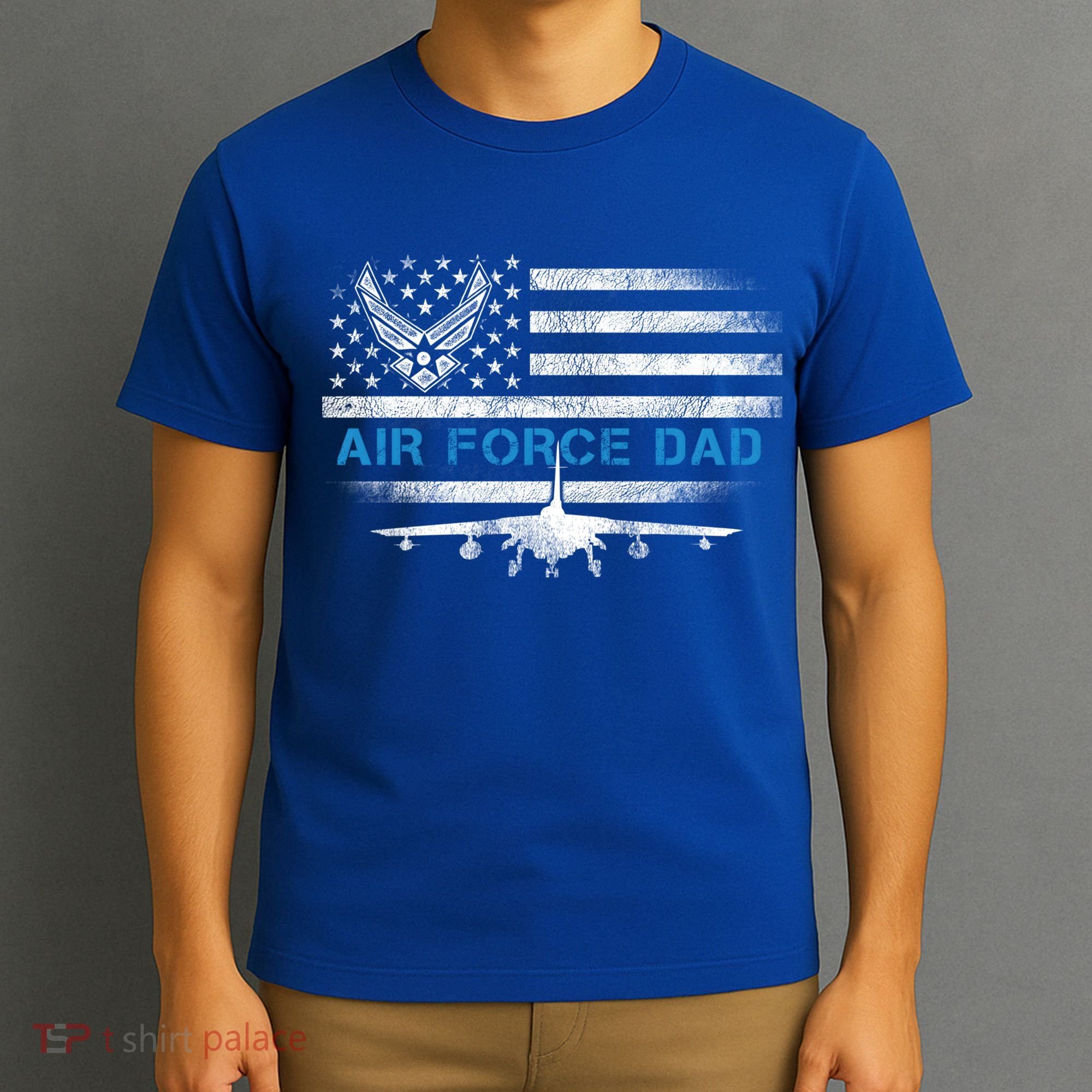 Proud Air Force Dad Cool Gift Veteran Flag Gift Great Gift T-Shirt