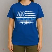 Proud Air Force Dad Cool Gift Veteran Flag Gift Great Gift T-Shirt thumb 4