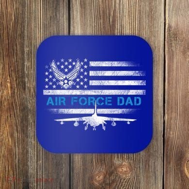 Proud Air Force Dad Cool Gift Veteran Flag Gift Great Gift Coaster