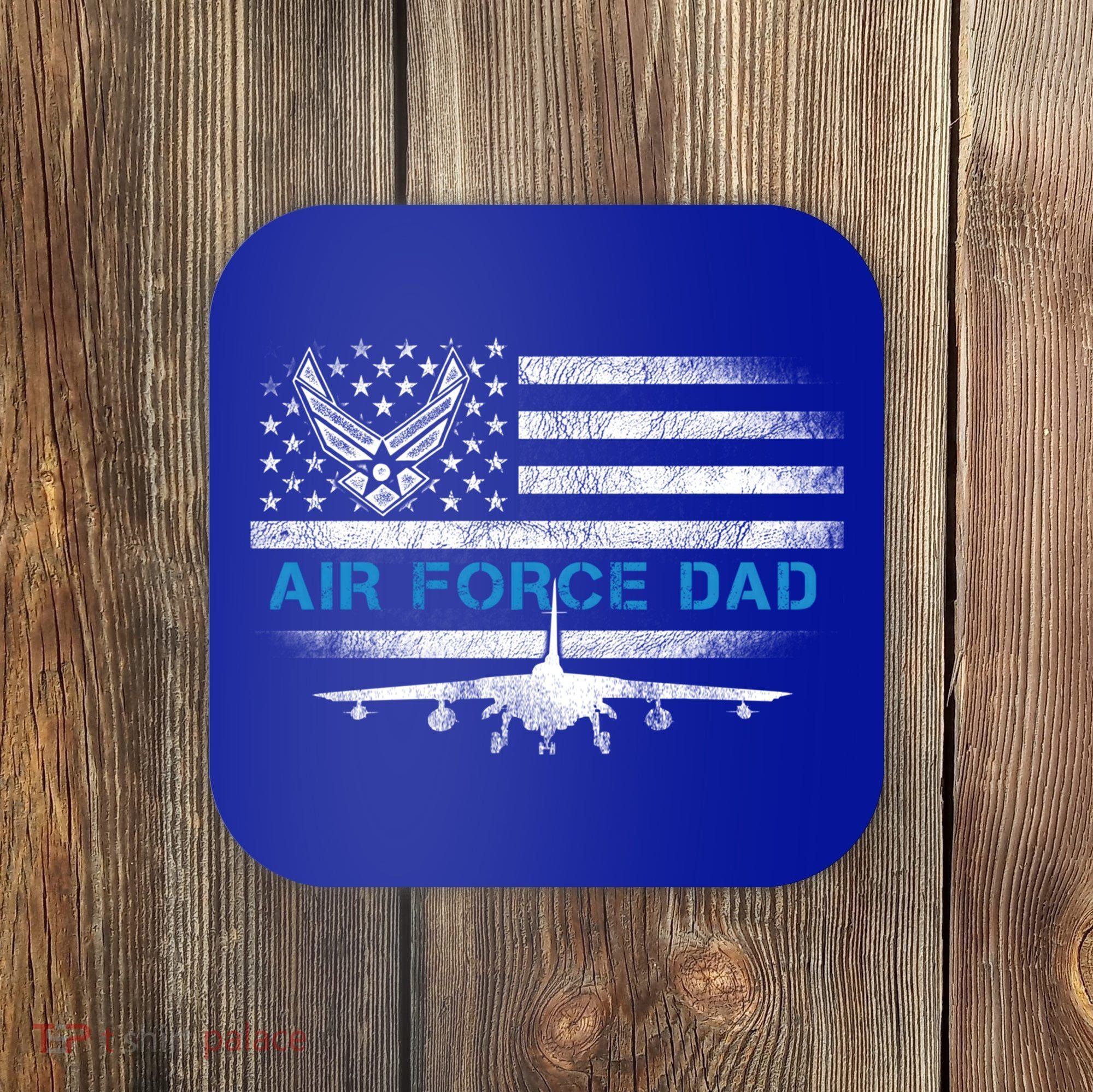 Proud Air Force Dad Cool Gift Veteran Flag Gift Great Gift Coaster