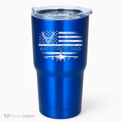 Proud Air Force Dad Cool Gift Veteran Flag Gift Great Gift Tumbler