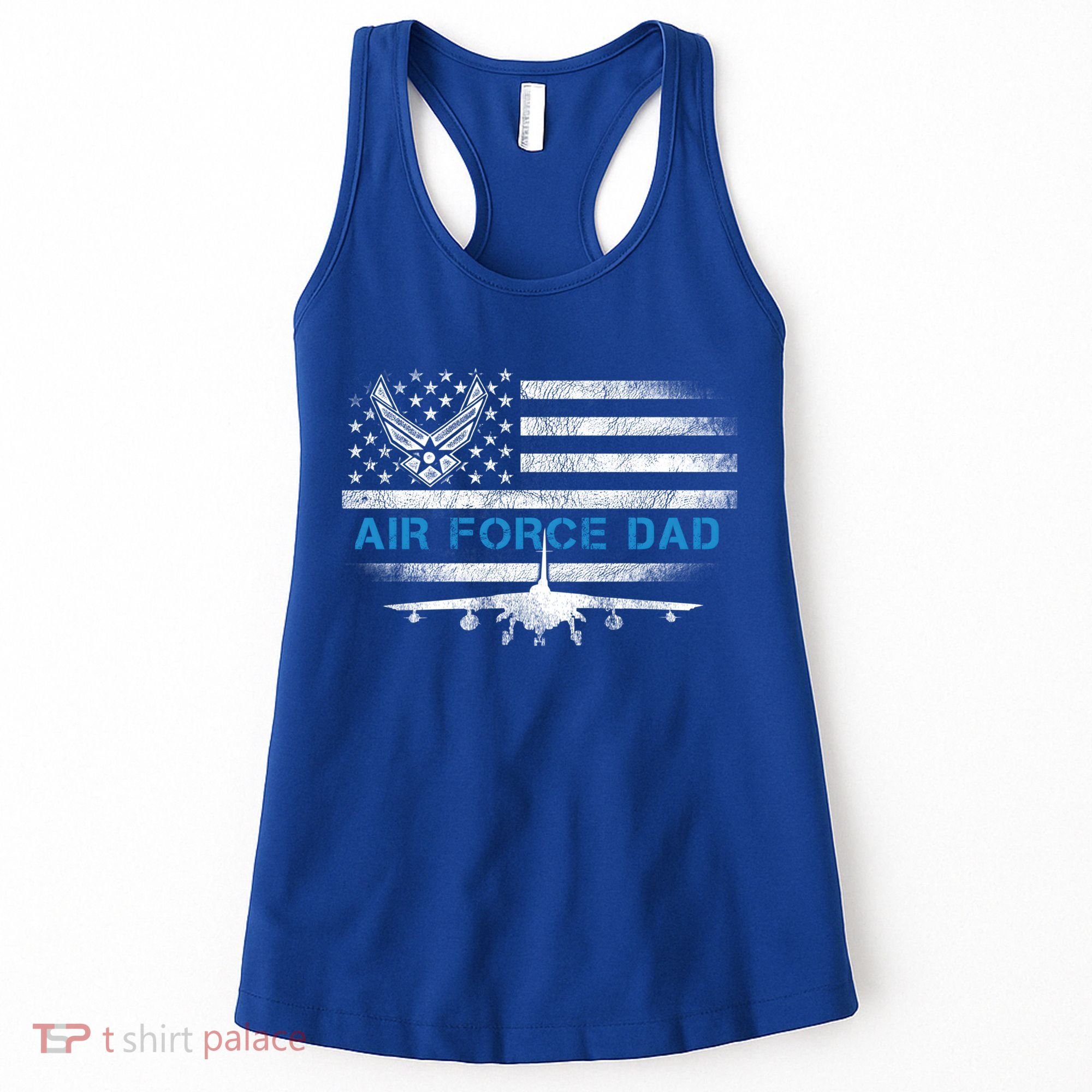 Proud Air Force Dad Cool Gift Veteran Flag Gift Great Gift Women's Tank Top