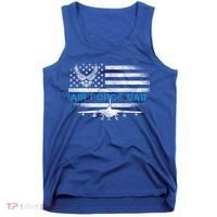 Proud Air Force Dad Cool Gift Veteran Flag Gift Great Gift Tank Top thumb 0