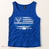 Proud Air Force Dad Cool Gift Veteran Flag Gift Great Gift Tank Top thumb 2