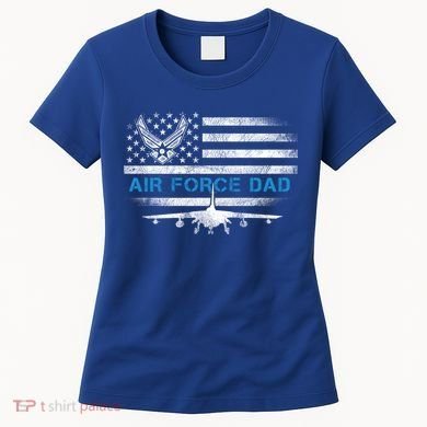 Proud Air Force Dad Cool Gift Veteran Flag Gift Great Gift Women's T-Shirt