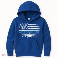 Proud Air Force Dad Cool Gift Veteran Flag Gift Great Gift Kids Hoodie thumb 0