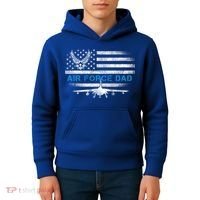 Proud Air Force Dad Cool Gift Veteran Flag Gift Great Gift Kids Hoodie thumb 4