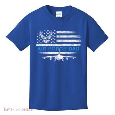 Proud Air Force Dad Cool Gift Veteran Flag Gift Great Gift Kids T-Shirt