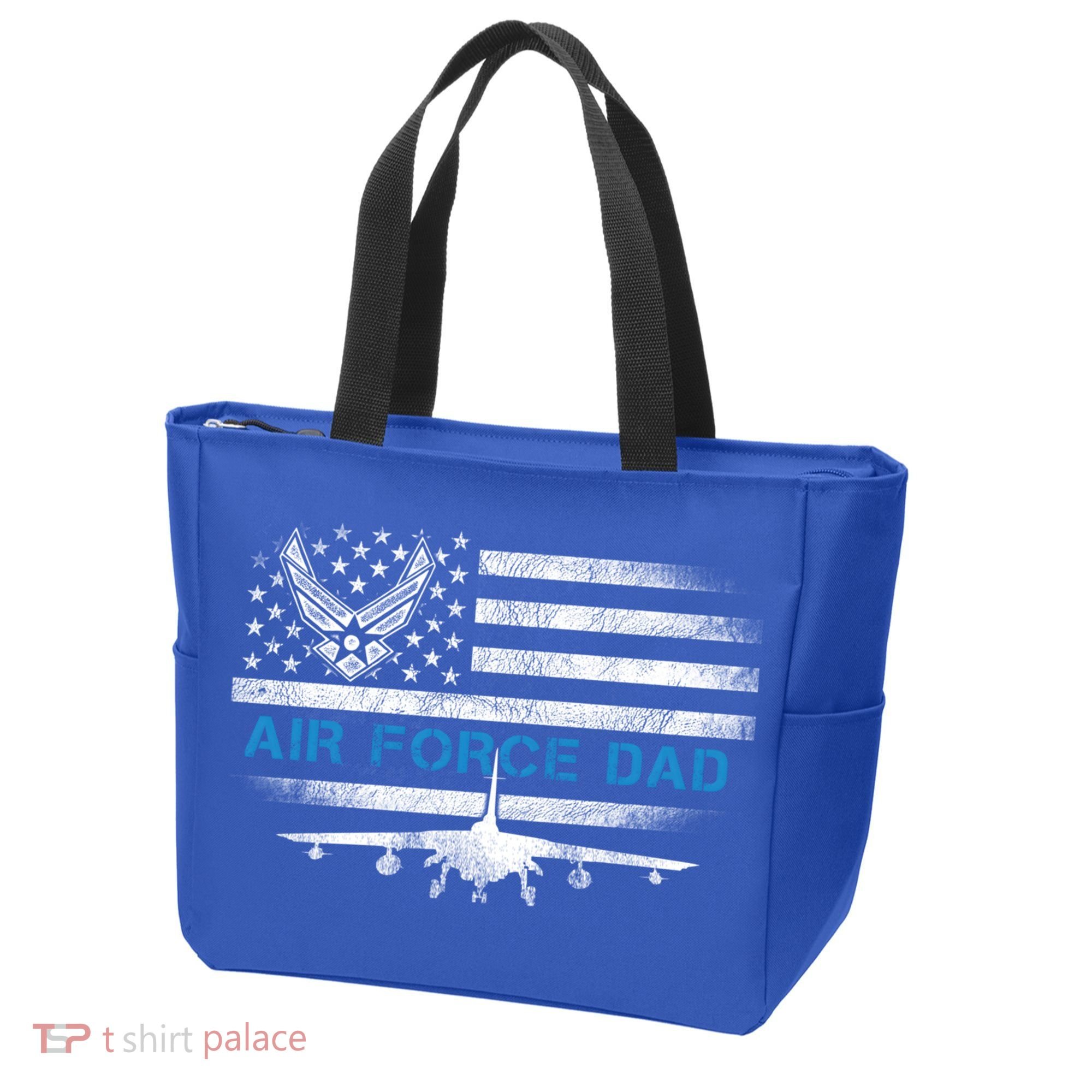 Proud Air Force Dad Cool Gift Veteran Flag Gift Great Gift Tote Bag