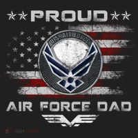 Proud Air Force Dad Military Veteran Pride Us Flag Cute Gift Beanie thumb 2