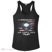 Proud Air Force Dad Military Veteran Pride Us Flag Cute Gift Ladies PosiCharge Competitor Racerback Tank thumb 0