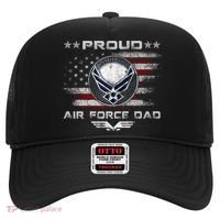 Proud Air Force Dad Military Veteran Pride Us Flag Cute Gift Hat thumb 0