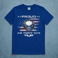 Proud Air Force Dad Military Veteran Pride Us Flag Cute Gift T-Shirt thumb 5