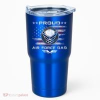 Proud Air Force Dad Military Veteran Pride Us Flag Cute Gift Tumbler thumb 0
