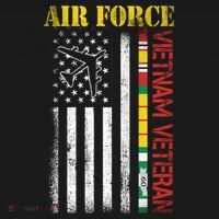 Proud Air Force Vietnam Veteran American Flag Gift Ornament thumb 1