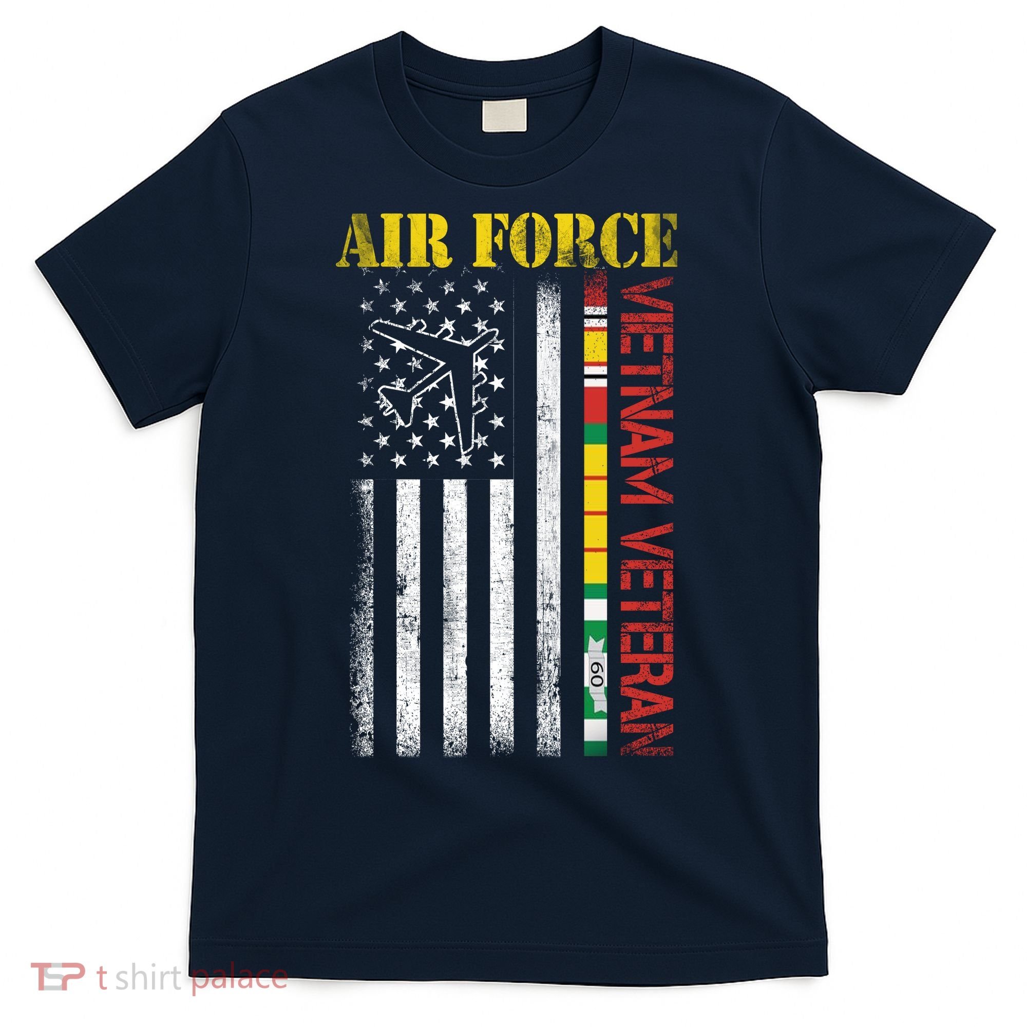 Proud Air Force Vietnam Veteran American Flag Gift T-Shirt