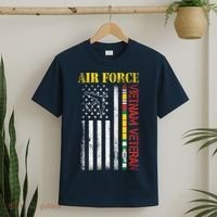 Proud Air Force Vietnam Veteran American Flag Gift T-Shirt thumb 2