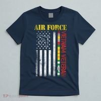 Proud Air Force Vietnam Veteran American Flag Gift T-Shirt thumb 5
