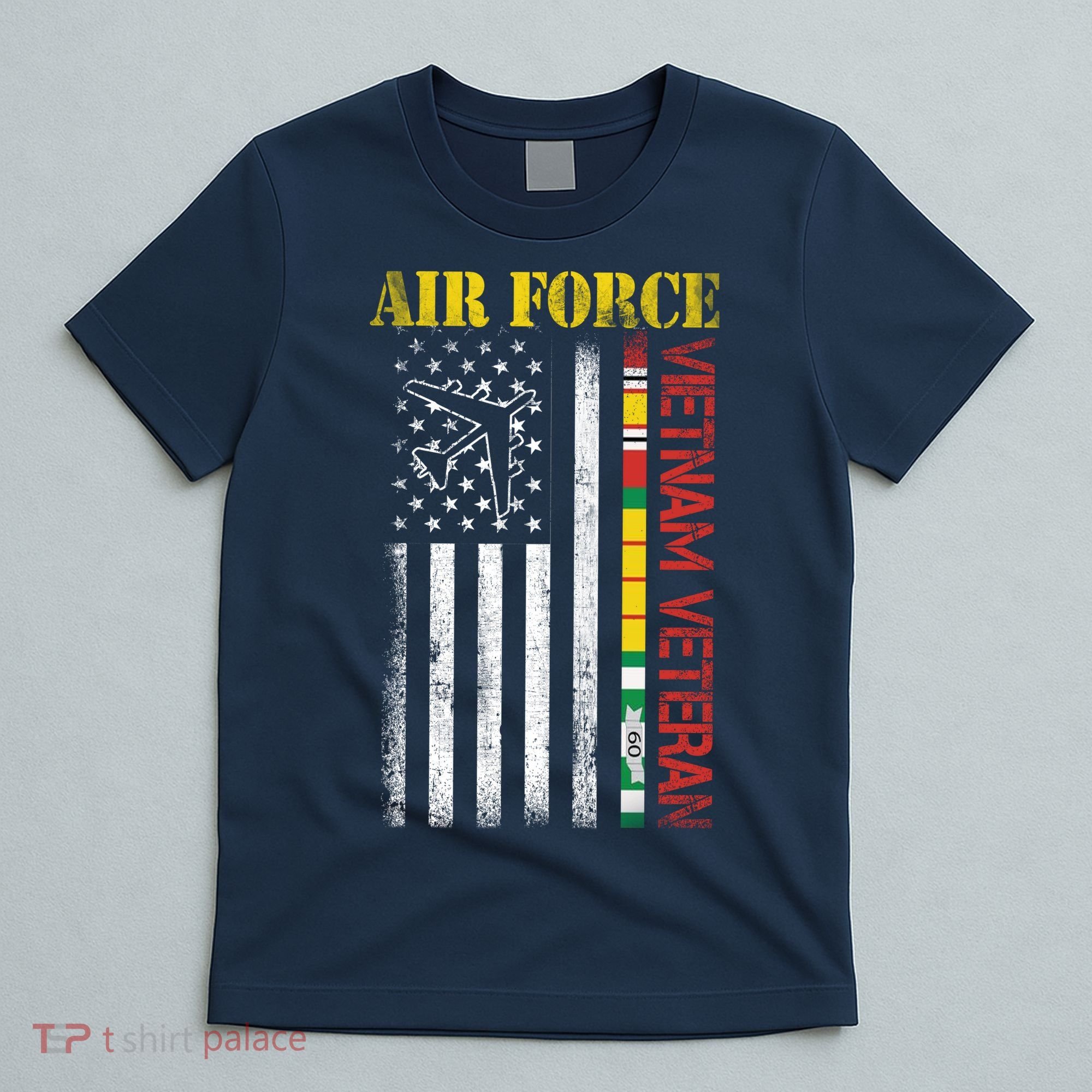 Proud Air Force Vietnam Veteran American Flag Gift T-Shirt