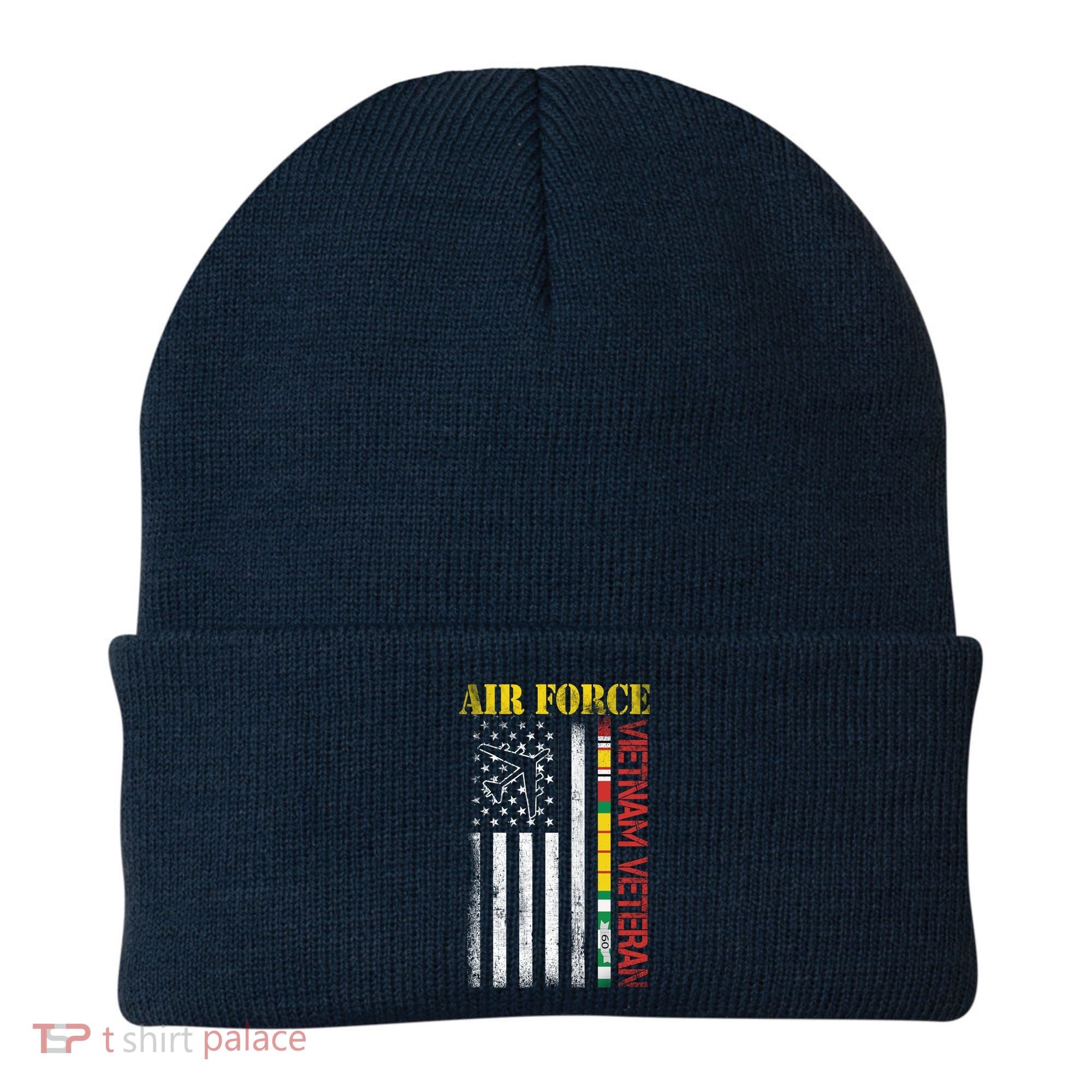 Proud Air Force Vietnam Veteran American Flag Gift Beanie