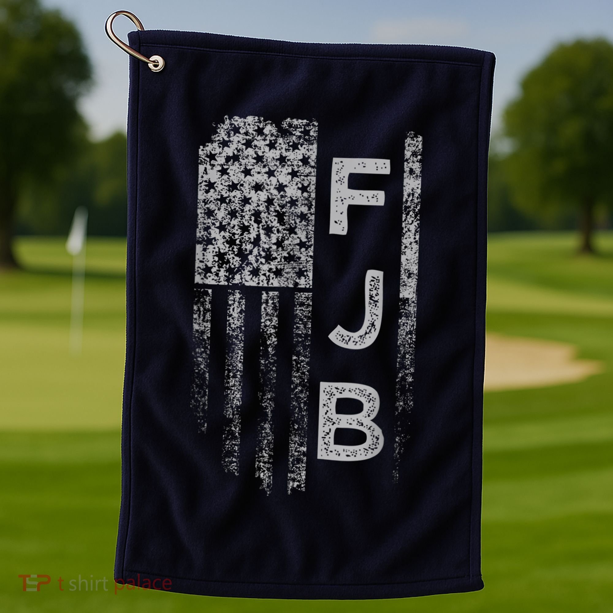 Pro America Flag Fuck Biden FJB Golf Towel