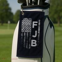 Pro America Flag Fuck Biden FJB Golf Towel thumb 2