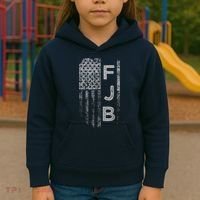 Pro America Flag Fuck Biden FJB Kids Hoodie thumb 3