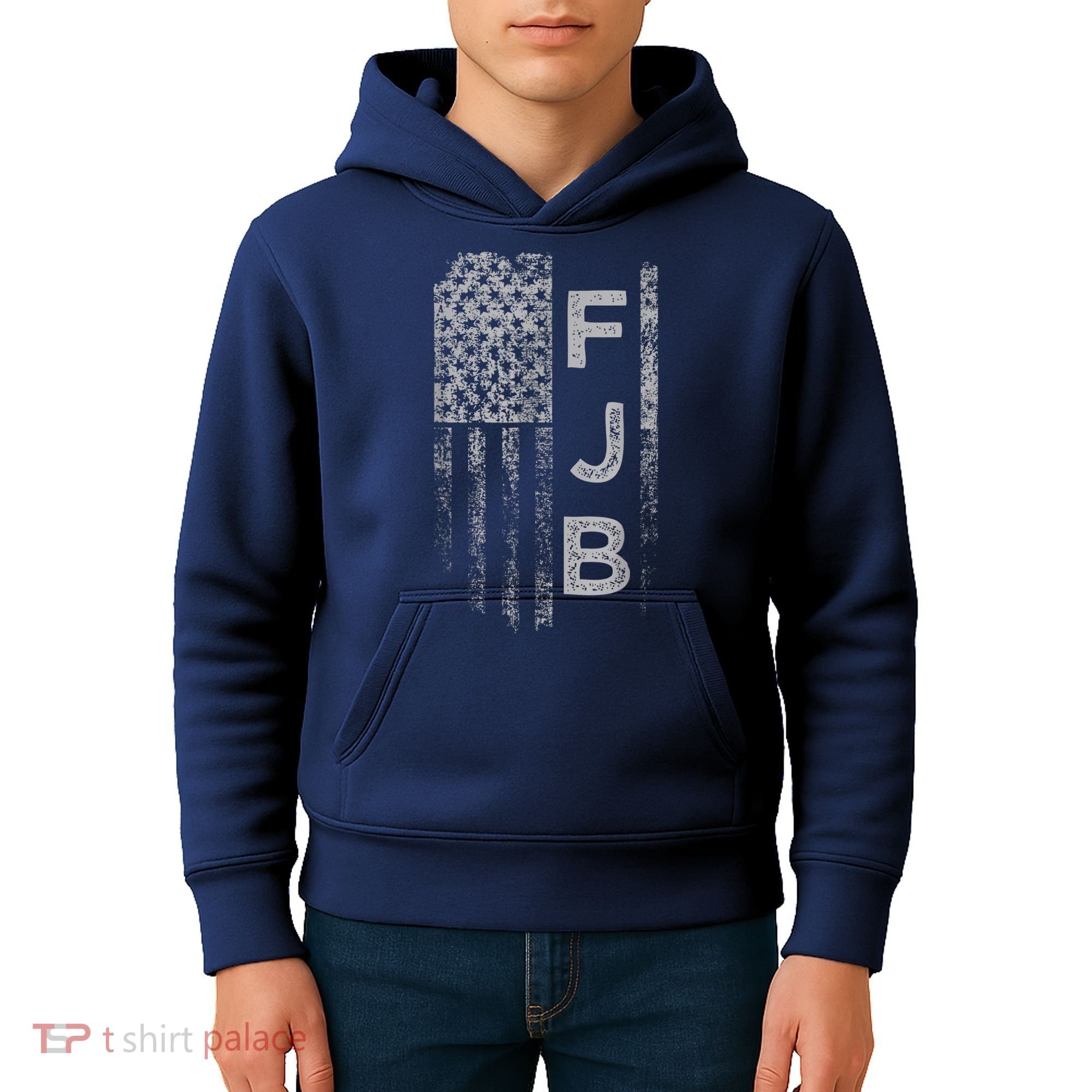 Pro America Flag Fuck Biden FJB Kids Hoodie