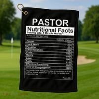 Pastor Appreciation Gift Cool Preacher Golf Towel thumb 1