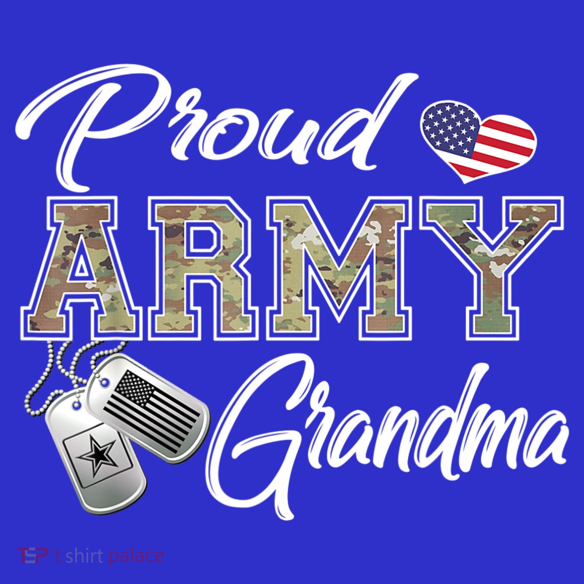 Proud Army Grandma Shirt Military Pride Kids Long Sleeve Shirt