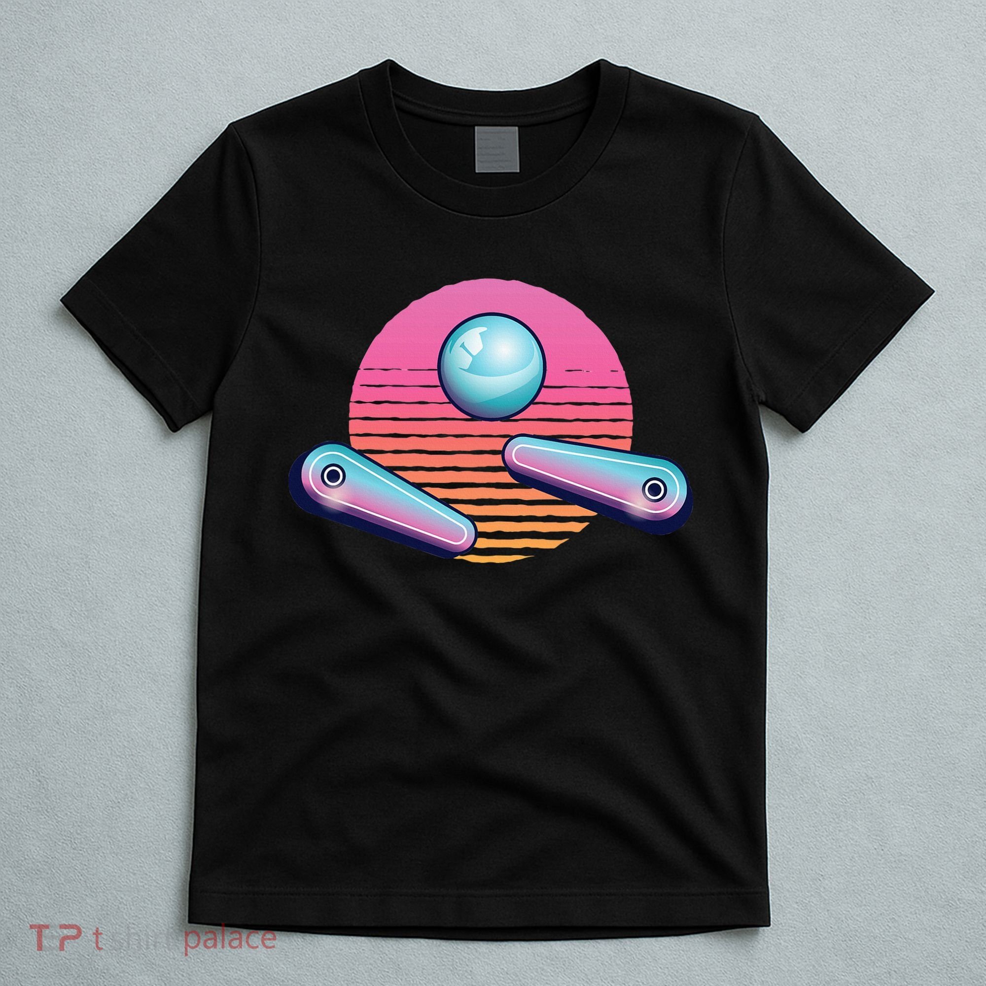 Pinball Arcade Game Machine 80s Retro Gamer Vintage Gaming T-Shirt