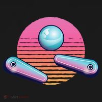 Pinball Arcade Game Machine 80s Retro Gamer Vintage Gaming T-Shirt thumb 7