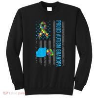 Proud Autism Grandpa American Flag Autism Awareness  Sweatshirt thumb 0