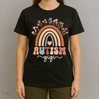Proud Autism Gigi Rainbow Autism Warrior Gigi Grandma Meaningful Gift T-Shirt thumb 4