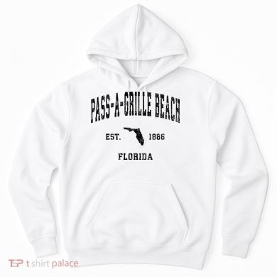 Pass A Grille Beach Florida Fl Vintage Established Athletic Hoodie