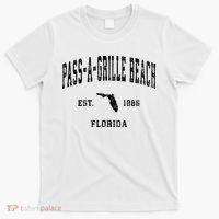 Pass A Grille Beach Florida Fl Vintage Established Athletic T-Shirt thumb 0