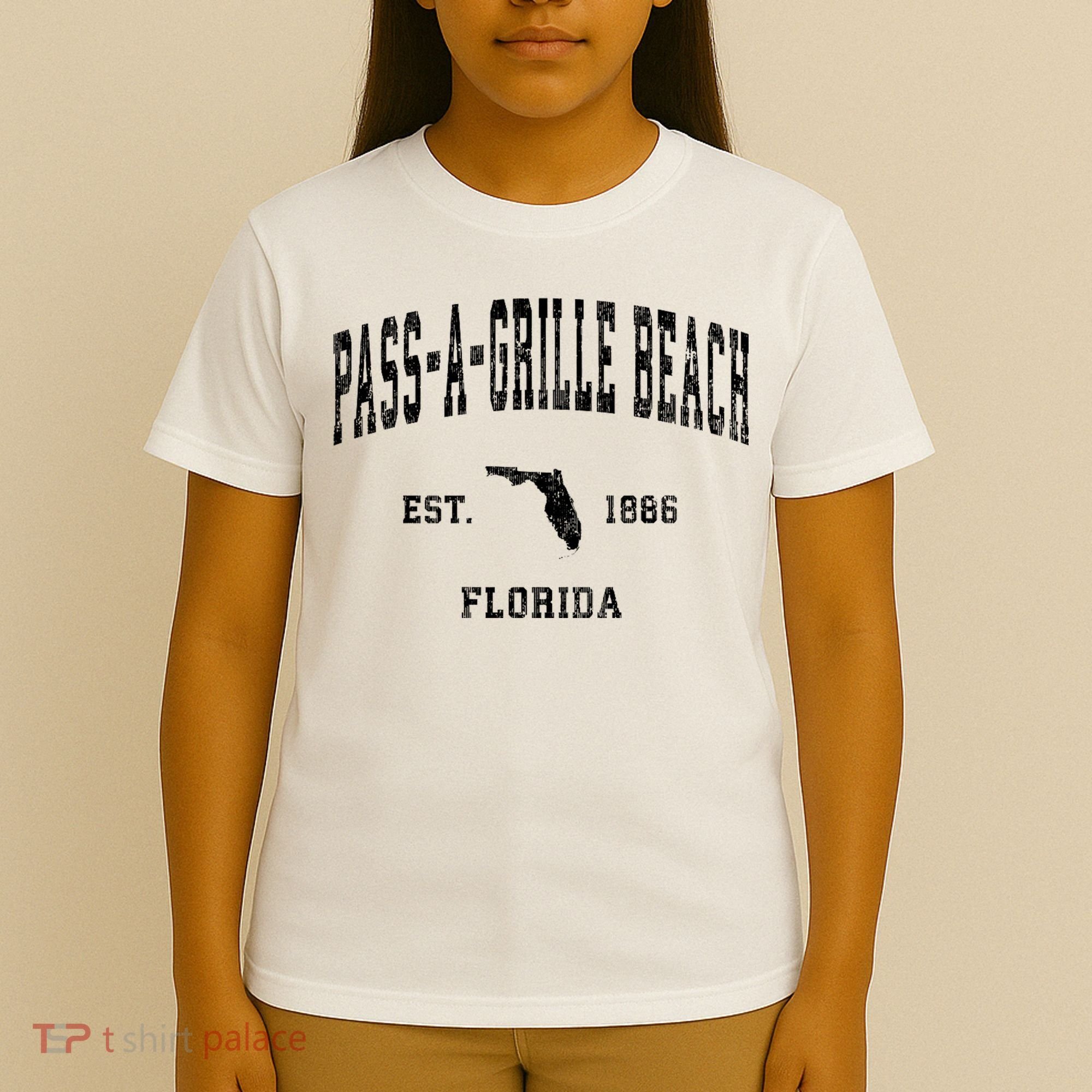 Pass A Grille Beach Florida Fl Vintage Established Athletic T-Shirt