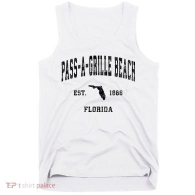Pass A Grille Beach Florida Fl Vintage Established Athletic Tank Top