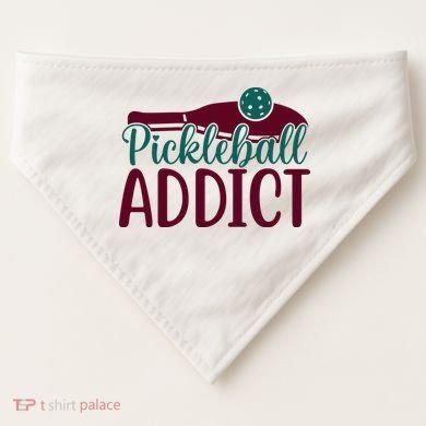 Pickleball Addict Gift For Player Sport Team USA-Made Doggie Bandana