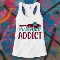 Pickleball Addict Gift For Player Sport Team Women's Tank Top thumb 3