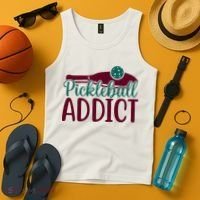 Pickleball Addict Gift For Player Sport Team Tank Top thumb 4