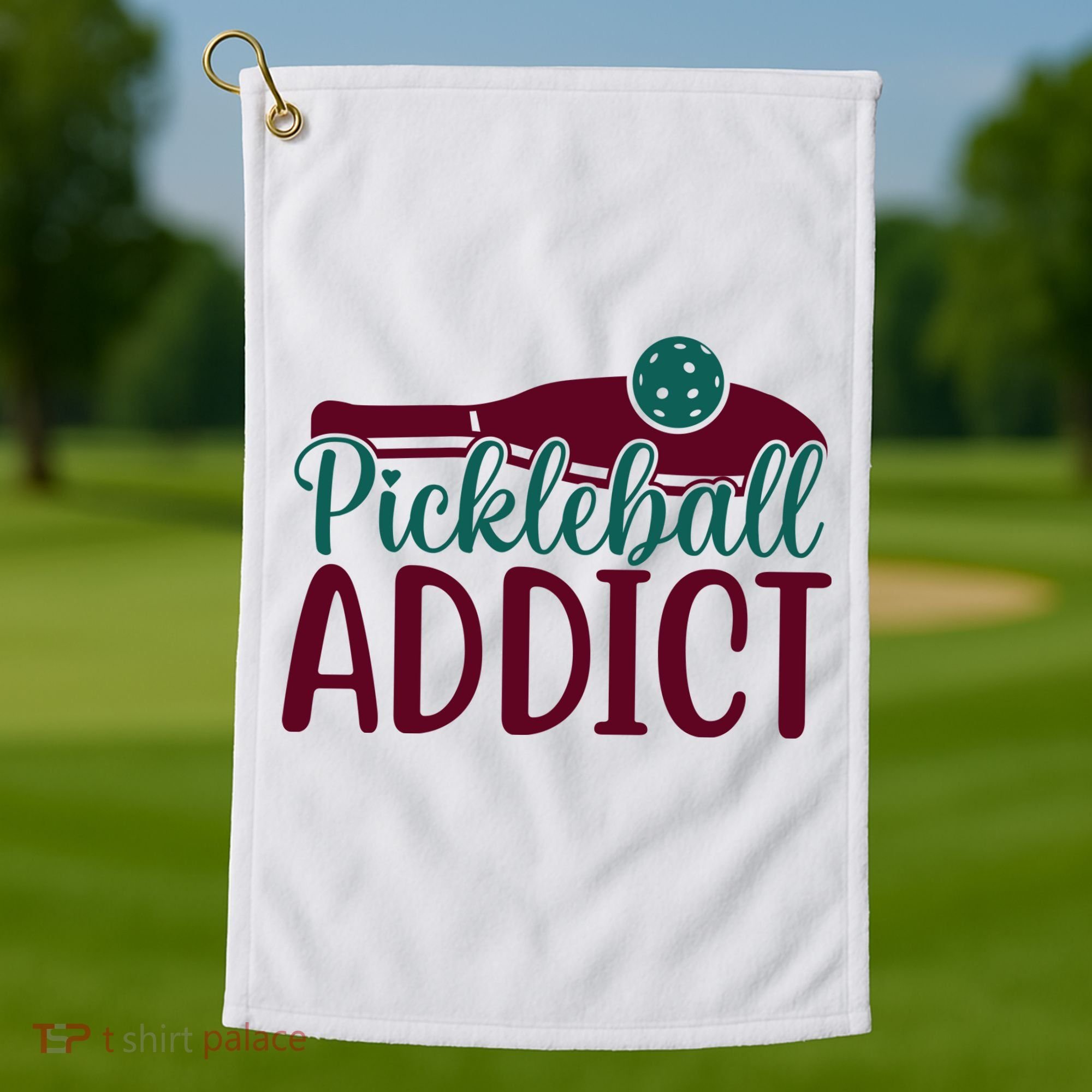 Pickleball Addict Gift For Player Sport Team Golf Towel