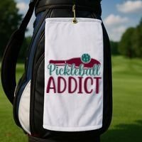 Pickleball Addict Gift For Player Sport Team Golf Towel thumb 2