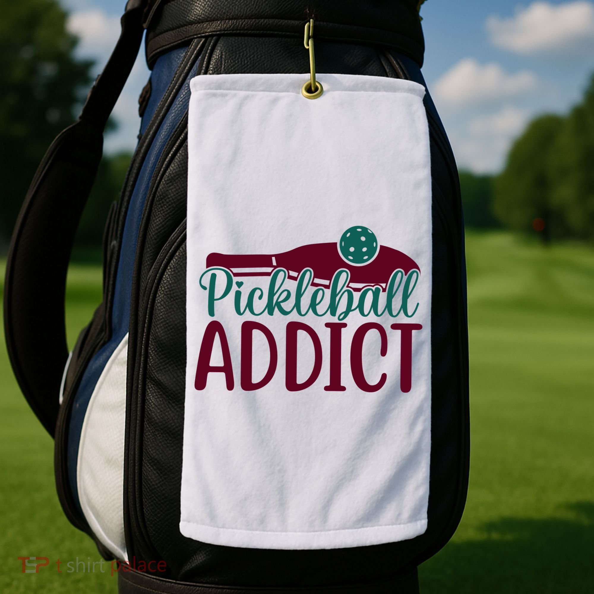 Pickleball Addict Gift For Player Sport Team Golf Towel